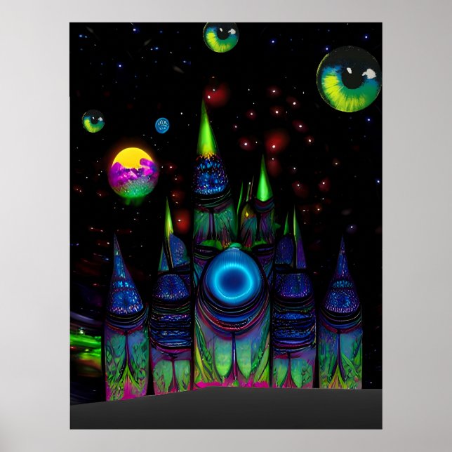 Türme aus Plasma VII Poster (Vorne)