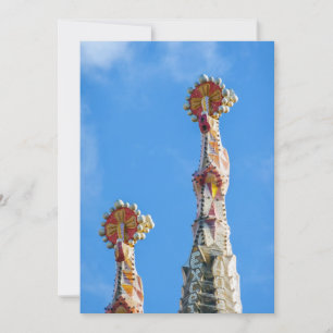 Türme der Sagrada Familia in Barcelona, Spanien Einladung