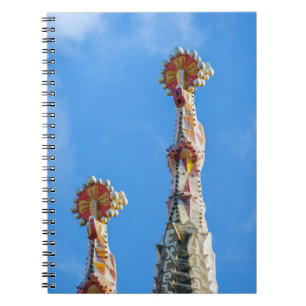 Türme der Sagrada Familia in Barcelona, Spanien Notizblock