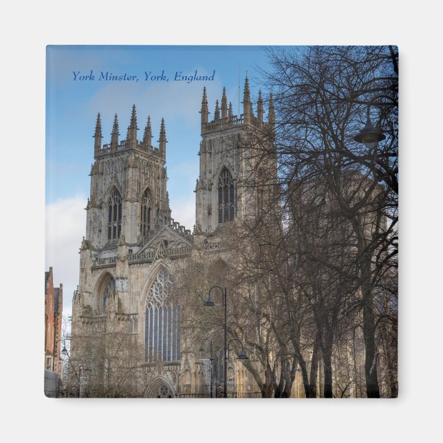 Türme von York Minster, England, Kühlschrankmagnet (Vorne)
