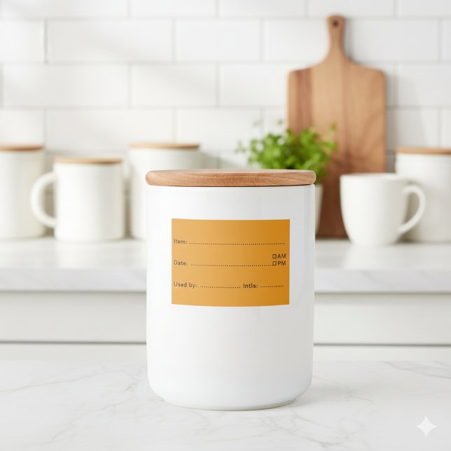 Turmeric Gold Food Labels für Zuhause und Küche Lebensmitteletikett (Turmeric Gold Food Labels for Home and Kitchen)