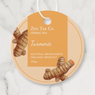 Turmeric Herbal Tee Business Tag Geschenkanhänger