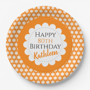 Turmeric Orange Citrus Geometry Pappteller