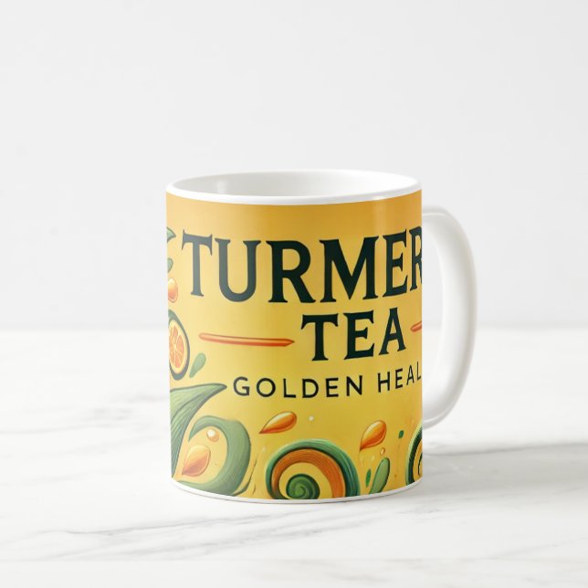 Turmeric Tee AI Art Kaffeetasse (VorderseiteRechts)
