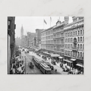 Turn of the century street scene, Philadelphia Postkarte