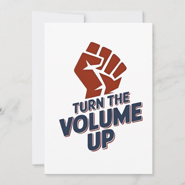 Turn the Volume Up Zohran NYC Major Democrat Mitteilungskarte (Vorderseite)