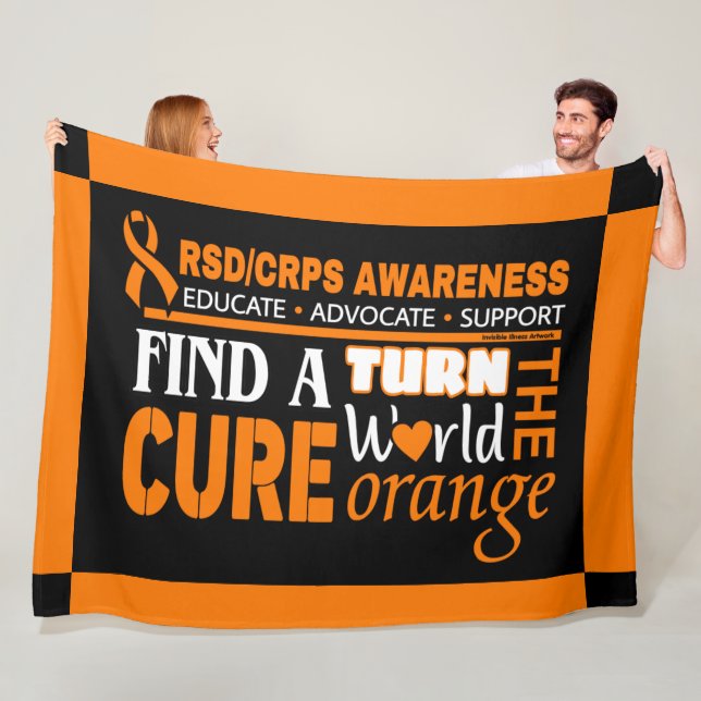 Turn the World Orange... RSD/CRPS Fleecedecke (Beispiel)