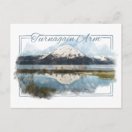 Turnagain Arm Alaskan Wasserfarben Postkarte