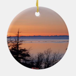 Turnagain Arm-Sonnenuntergang-Verzierung Keramikornament