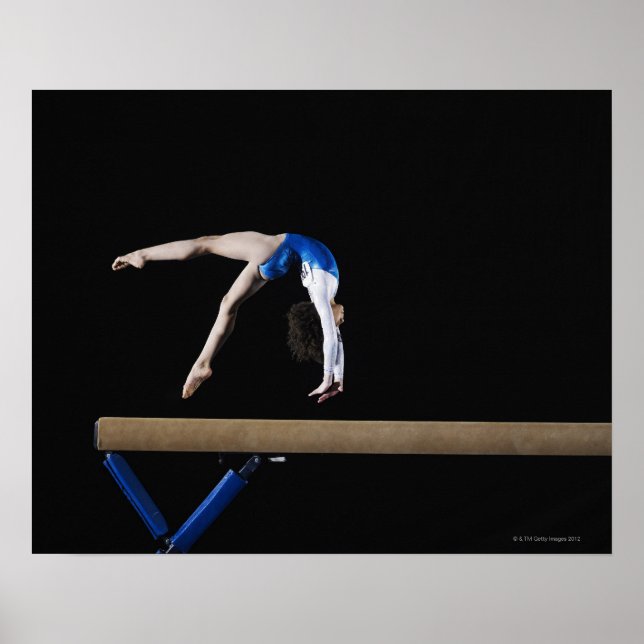 Turnast (9-10), drehend auf Ausgleichbalken, Seite Poster (Vorne)