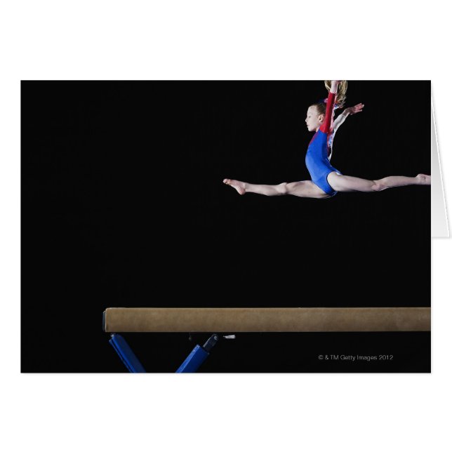 Turnast (9-10) springen auf Balancestrahl 2 (Vorderseite (Horizontal))