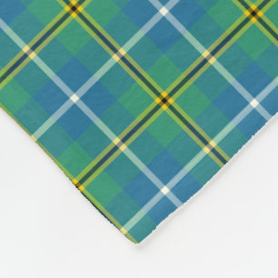 Turnbull altes Jagdtartan-Monogramm Fleecedecke