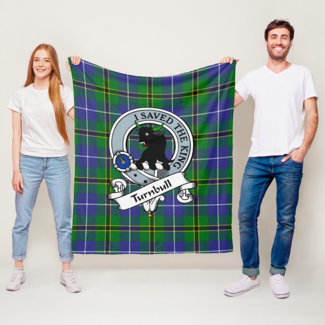 Turnbull Jagdklan Abzeichen Tartan Kariert Fleecedecke (Beispiel)