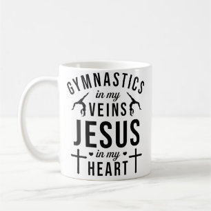 Turnen in meinen Adern Jesus in meinem Herzen Turn Kaffeetasse