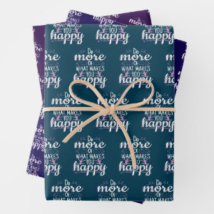 Turnen Mädchen - Motivierendes glückliches Zitat Geschenkpapier Set