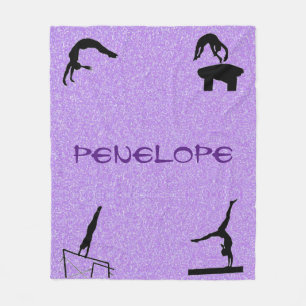 Turnen Mädchen Veranstaltungen Purple Glitter Fleecedecke