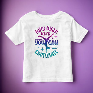 Turnen Rad Magenta Lila Türkis   Kleinkind T-shirt