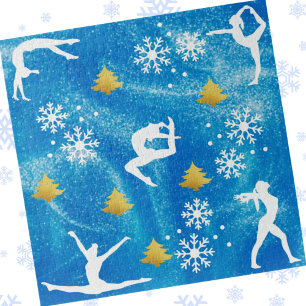 Turnen Weihnachten Blau Glanz Weiß Muster
