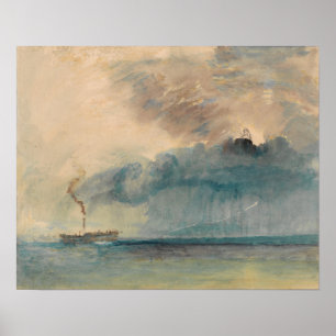 Turner - Dampfpaddel im Sturm Poster
