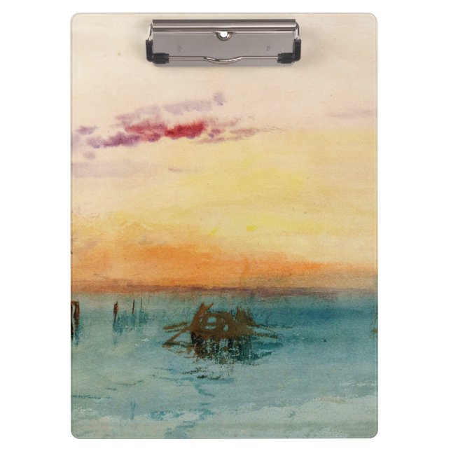 Turner - Die Lagune Venedig bei Sonnenuntergang Klemmbrett (Vorderseite)