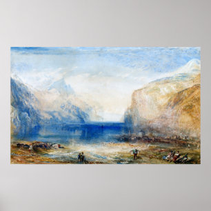Turner - Fluelen Morgen, Blick auf den See Poster