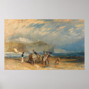 Turner - Hafen und Küste von Folkestone Poster