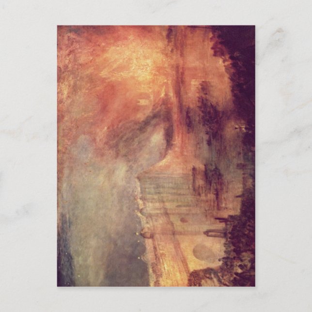 Turner, Joseph Mallord William Der Brand der House Postkarte (Vorderseite)