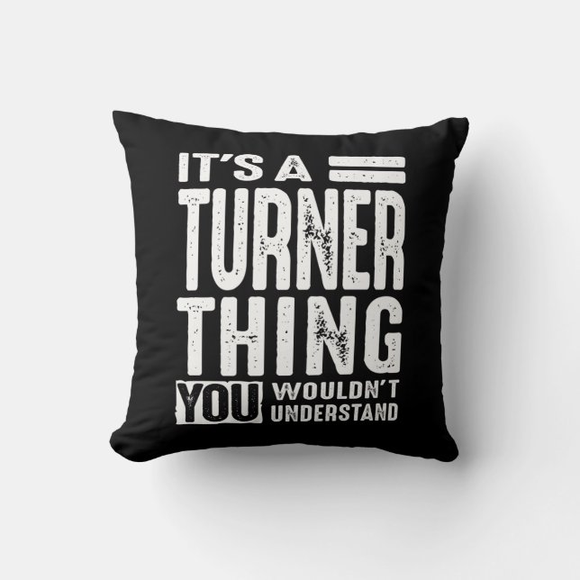 Turner Personalisiert Name Geburtstag Kissen (Vorderseite)