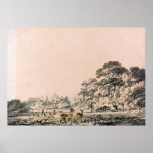 Turner - Schloss Windsor und Park mit Hirschen Poster