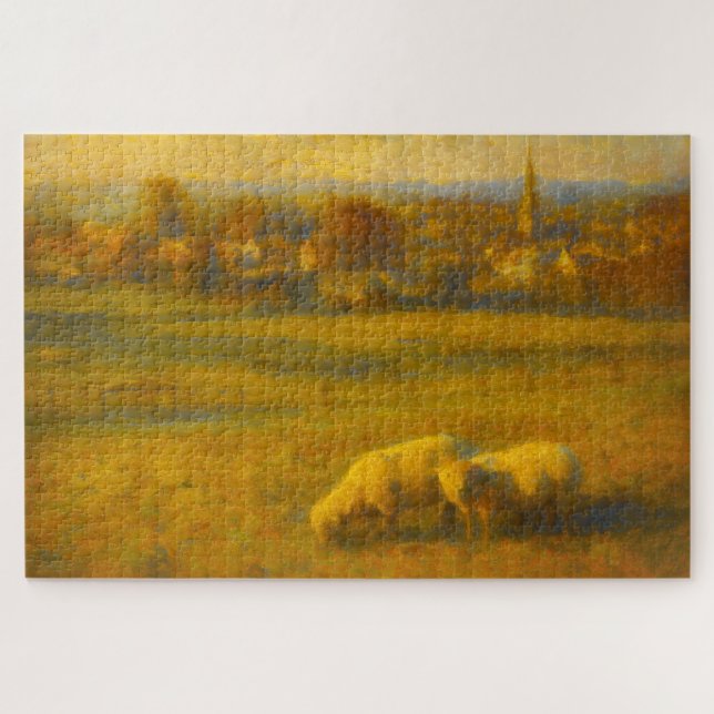 Turner Stil Englische Schaf-Landschaft-Puzzle (Horizontal)