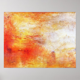 Turner Sun über einer Abstrakten Landschaft Poster