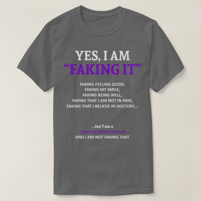 Turner-Syndrom Bewusstsein, ich tue es in dieser F T-Shirt (Design vorne)