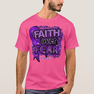 Turner Syndrom Bewusstsein Ribbon Faith Over Fear  T-Shirt