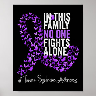 Turner-Syndrom-Bewusstseinsmonat Lila Band Poster