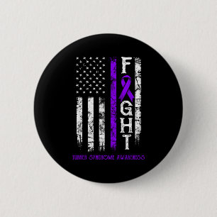 Turner-Syndrom-Krieger US-Flagge Kunstwerk Button