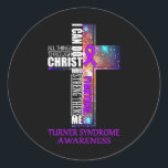 Turner Syndrome Awareness - Christmas Gift Runder Aufkleber<br><div class="desc">Turner Syndrome Awareness - Christmas Gift</div>