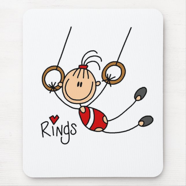 Turnerin an den Ringen Mousepad (Vorne)