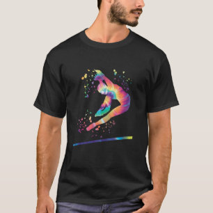 Turnerin an den Stufenbarren Mädchen Kinder Kunstt T-Shirt