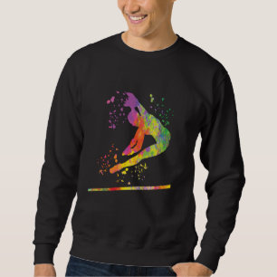 Turnerin an ungleichen Stangen Mädchen Kinder Kuns Sweatshirt