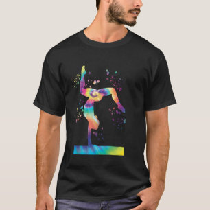 Turnerin auf Schwebebalken Mädchen Kinder Kunsttur T-Shirt