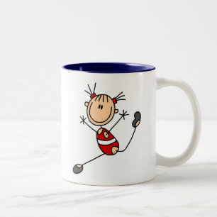 Turnerin bei ihrer Übung Zweifarbige Tasse