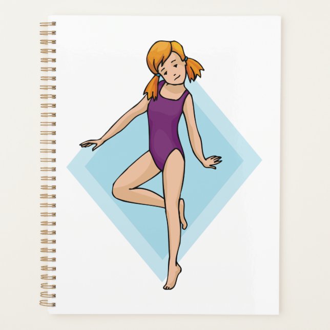 Turnerin im lila Leotard Planer (Vorderseite)