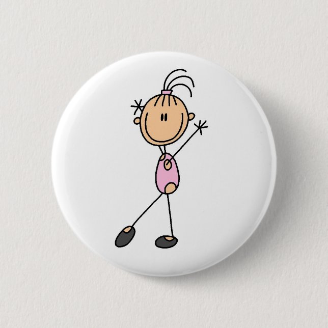 Turnerin in Rosa Button (Vorderseite)