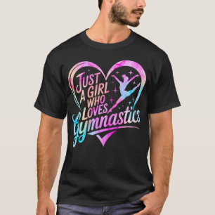 Turnerin Süß Nur Ein Mädchen Das Turnen Liebt T-Shirt