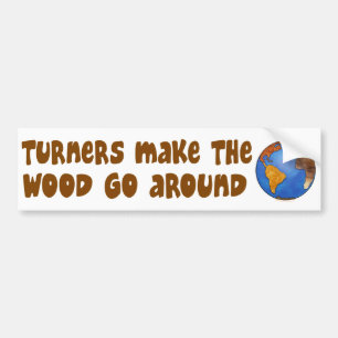 Turners-Kugel Woodturning ErdAutoaufkleber Autoaufkleber