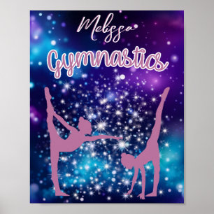 TurnGalaxie Lila Türkis Personalisiert Poster