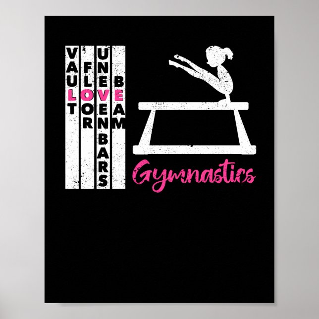 Turnhalle Uneven Bars Strahl Gymnastik lustig Poster (Vorne)