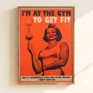 Turnhallen-Motivationsdruck Retro-Turnhallenposter Poster