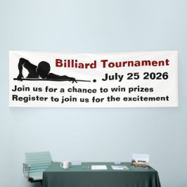 Turnier-Werbeplakat für Billard Snooker Banner
