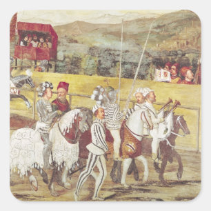 Turnier zu Ehren des Christlichen I Quadratischer Aufkleber